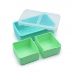 Melii – Bento Σιλικόνης 2 Θέσεων 700ml Blue/Mint MEL22310
