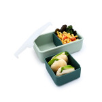 Melii Bento Σιλικόνης 2 Θέσεων 700ml Sage/Cactus MEL22330 Melii Bento Σιλικόνης 2 Θέσεων 700ml Sage/Cactus MEL22330