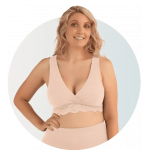  Carriwell Organic Δαντελένιο Σουτιέν Θηλασμού Κρουαζέ Μπεζ S CW255000