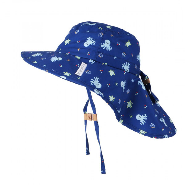  Flapjack Cape Sunhat UPF50 Octopus 6-24m FJKCH155S