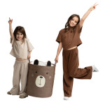  Sipo Premium Πολυχρηστικό με κορδόνι Καλάθι Καφέ Αρκουδάκι 63 L 