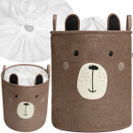  Sipo Premium Πολυχρηστικό με κορδόνι Καλάθι Καφέ Αρκουδάκι 63 L 
