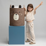  Sipo Premium Πολυχρηστικό με κορδόνι Καλάθι Καφέ Αρκουδάκι 63 L 