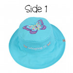 FlapJackKids Καπέλο Διπλής Όψης UPF 50  (Cotton) Butterfly/Floral  6Μ-24Μ  FJKSH141S