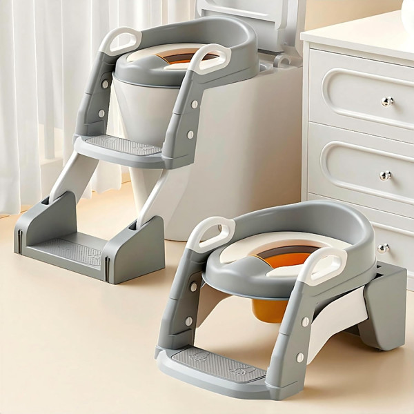 BabyWise 3 σε 1 Εκπαιδευτική Σκαλιέρα Τουαλέτας Grey BW034