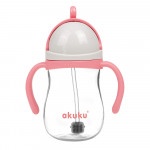 Akuku Ποτηράκι με Καλαμάκι και Βαρίδι Pink A0676
