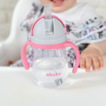 Akuku Ποτηράκι με Καλαμάκι και Βαρίδι Pink A0676