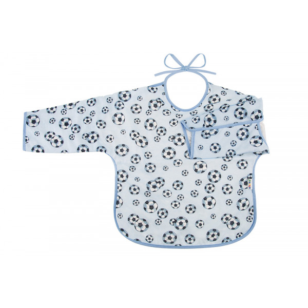 Akuku Αδιάβροχη Βαμβακερή Σαλιάρα με Δέσιμο και Μανίκι (3 σχέδια) - ποδόσφαιρο A1745-FOOTBALL
