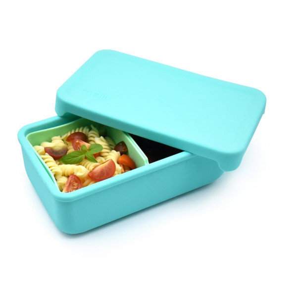 Melii – Bento Σιλικόνης 2 Θέσεων 700ml Blue/Mint MEL22310