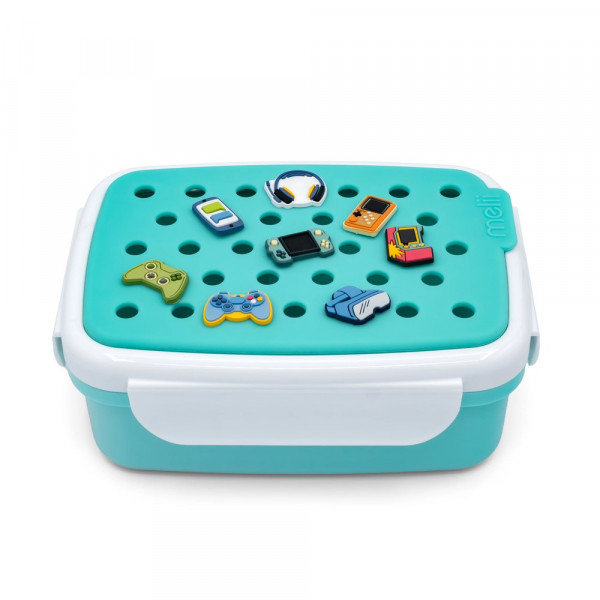 Melii Bento Φαγητοδοχείο με Charms Μπλε MEL27600