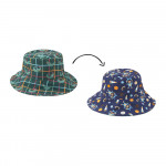FlapJackKids Καπέλο Διπλής Όψης UPF 50  Space Monkey/Alligator Small 6-24 Μηνών  FJKPH205S