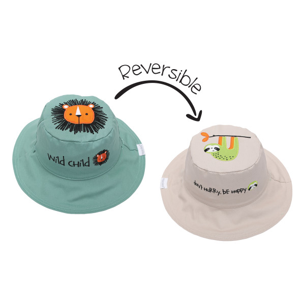 FlapJackKids Καπέλο Διπλής Όψης UPF 50  – Λιονταράκι (Cotton) 4E-6E FJKSH515L