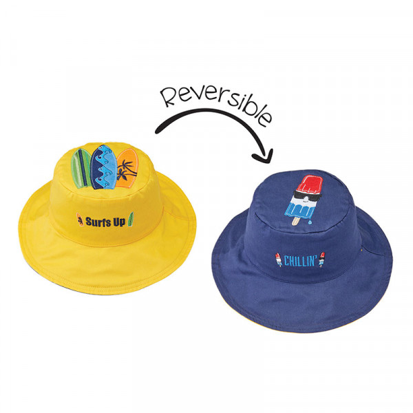 FlapJackKids Καπέλο Διπλής Όψης UPF 50  Surfer/Popsicle (Cotton)  6Μ-24Μ LUV0148S