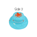 FlapJackKids Καπέλο Διπλής Όψης UPF 50  (Cotton) Blue Whale/Octopus  2Ε-4Ε FJKSH139M