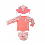 Zoocchini Σετ UV Μαγιό Πάνα Καπέλο Μπλούζα Sally the Seahorse 12-24Μ ZOO16003-12-24M