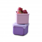 Melii Δοχείο Σιλικόνης για Σνακ Pink/Purple 2 τεμ. MEL23300
