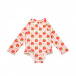 Zoocchini Ολόσωμο Μαγιώ με Μανίκια UV Strawberry - 4 ΕΤΩΝ ZOO12603-4T