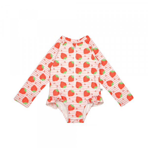 Zoocchini Ολόσωμο Μαγιώ με Μανίκια UV Strawberry - 4 ΕΤΩΝ ZOO12603-4T