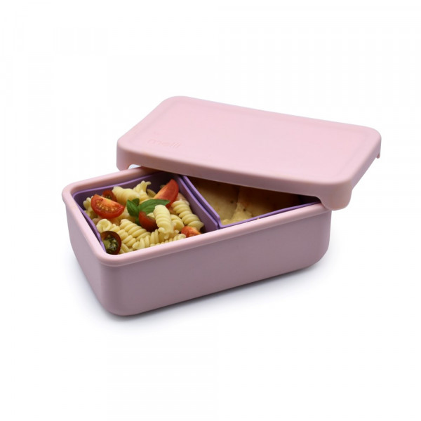 Melii – Bento Σιλικόνης 2 Θέσεων 700ml Pink/Purple MEL22300