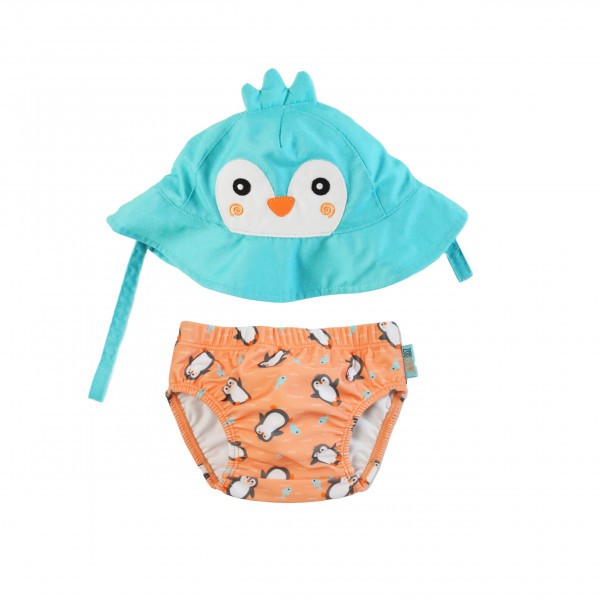 Zoocchini Σετ Μαγιό και Καπέλο UPF50  Parker the Penguin - 6-12m ZOO12015M