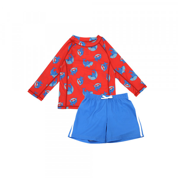 Zoocchini Σετ UV Μαγιώ Σορτς και Μπλούζα Shark - 3 ΕΤΩΝ ZOO16403-3T