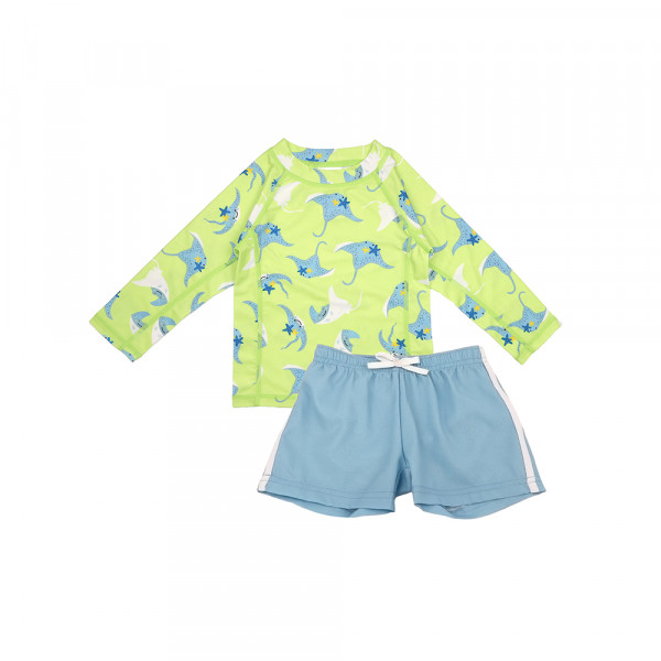 Zoocchini Σετ UV Μαγιώ Σορτς και Μπλούζα Stingray - 3 ΕΤΩΝ ZOO16401-3T