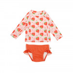 Zoocchini Σετ UV Μαγιώ και Μπλούζα Strawberry - 4 ΕΤΩΝ ZOO16404-4T