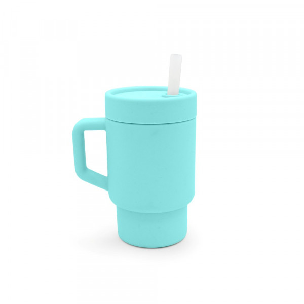 Melii Παγούρι Σιλικόνης με Καλαμάκι Tumbler Μπλε MEL19910