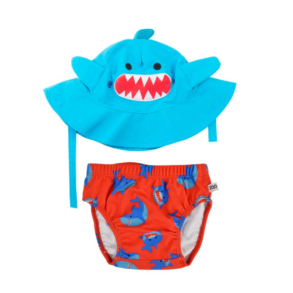 Zoocchini Σετ Μαγιό και Καπέλο UPF50  Sherman the Shark New 12-24Μ ZOO12020L