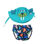 Zoocchini Σετ Μαγιό και Καπέλο UPF50  Wally the Walrus 12-24m ZOO12021L