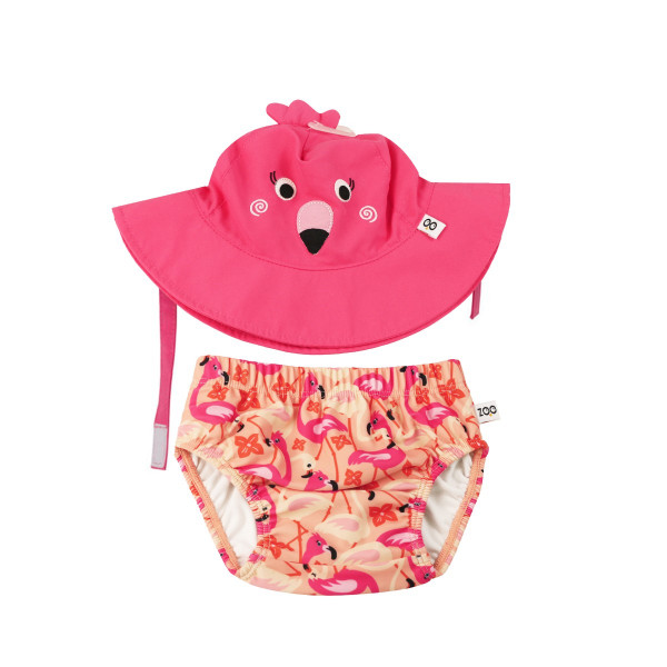 Zoocchini Σετ Μαγιό και Καπέλο UPF50  Franny the Flamingo 12-24Μ ZOO12022L