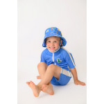 Zoocchini Κοντομάνικο Ολόσωμο Μαγιό με Στάμπα Dino/Med Blue 2 Ετών ZOO12802-2T