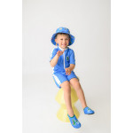 Zoocchini Κοντομάνικο Ολόσωμο Μαγιό με Στάμπα Dino/Med Blue 2 Ετών ZOO12802-2T