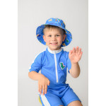 Zoocchini Κοντομάνικο Ολόσωμο Μαγιό με Στάμπα Dino/Med Blue 2 Ετών ZOO12802-2T