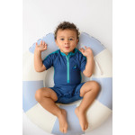 Zoocchini Κοντομάνικο Ολόσωμο Μαγιό με Στάμπα Walrus/Dark Blue 2 Ετών ZOO12803-2T