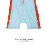 Zoocchini Κοντομάνικο Ολόσωμο Μαγιό με Στάμπα Lobster/Light Blue 2 Ετών ZOO12804-2T