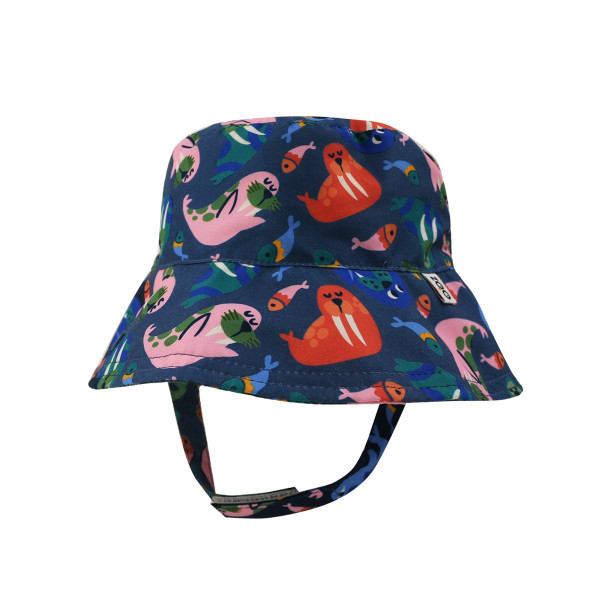 Zoocchini Αντηλιακό Bucket Καπέλο  6-12 Μηνών Wally the Walrus ZOO15108-6-12M
