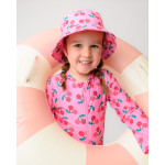Zoocchini Σετ UV Μαγιό Bucket Καπέλο Μπλούζα Cherry - 2 Ετών ZOO16021-2T 