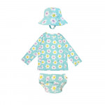 Zoocchini Σετ UV Μαγιώ Πάνα Bucket Καπέλο Μπλούζα Daisy - 6-12m ZOO16015-6-12M