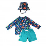 Zoocchini Σετ UV Μαγιό Bucket Καπέλο Μπλούζα Walrus 2 Ετών ZOO16018-2T