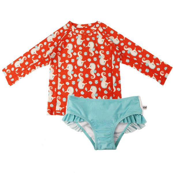 Zoocchini Σετ UV Μαγιό και Μπλούζα Sally the Seahorse 12-24Μ ZOO16409-12-24M