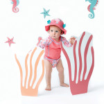 Zoocchini Σετ UV Μαγιό Πάνα Καπέλο Μπλούζα Sally the Seahorse 12-24Μ ZOO16003-12-24M