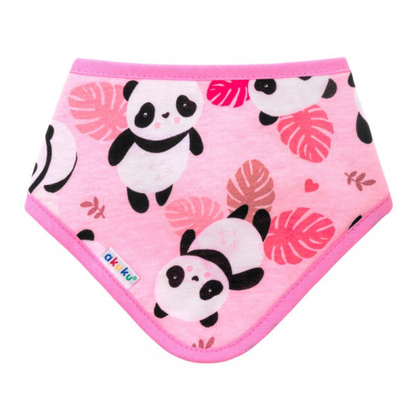  Akuku Σαλιάρα Μπαντάνα – Ροζ Panda A1511