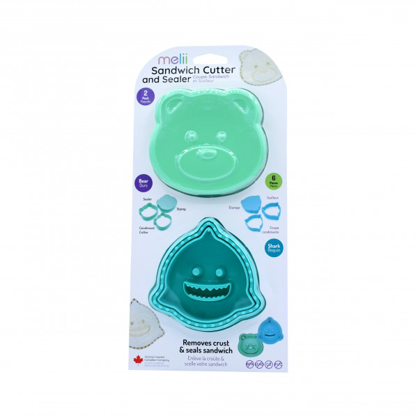 Melii Sandwich Cutters Bear/Shark 6 τεμ MEL24080