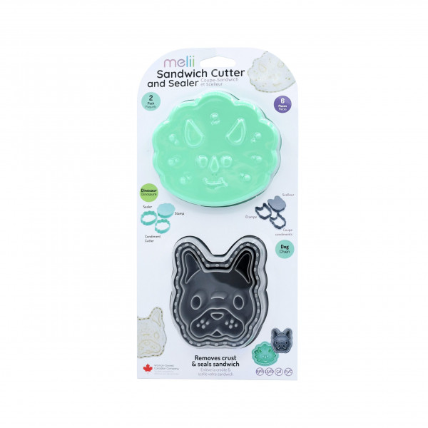 Melii Sandwich Cutters Dino/Bulldog 6 τεμ. MEL24060