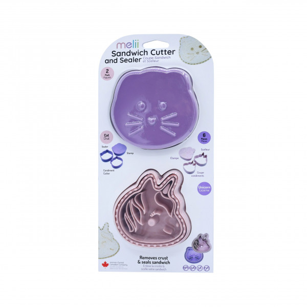Melii Sandwich Cutters Unicorn/Cat 6 τεμ MEL24070