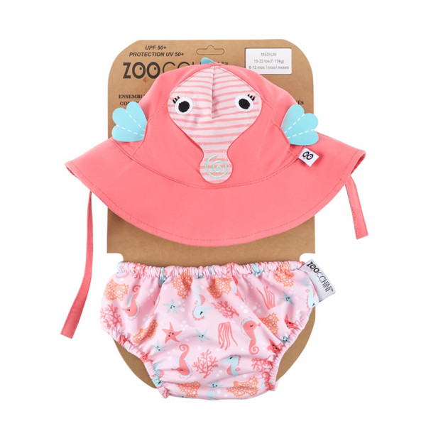 Zoocchini Σετ Μαγιό και Καπέλο UPF50 Ιππόκαμπος 12-24m ZOO12008L