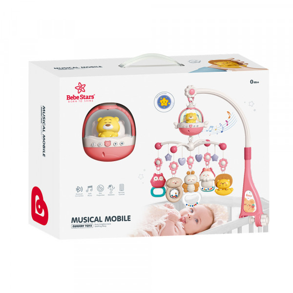 Bebe stars Μουσικό Κρεβατιού Ροζ Με Φως Bluetooth Και Χειριστήριο 860-180