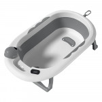 Bebe stars Μπανιέρα Πτυσσόμενη με Θερμόμετρο Whale Grey 26-186