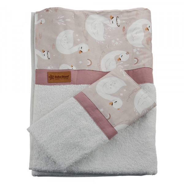 Bebe stars Σετ πετσέτες 2τμχ Swan 3145